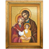 Ikony i obrazy sakralne - Obraz złocony w ramie, Święta Rodzina - miniaturka - grafika 1