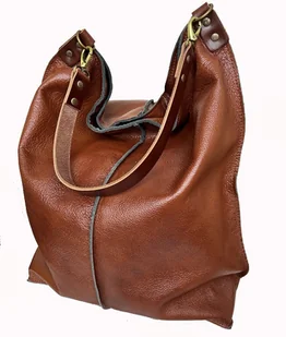 Duża torebka damska ze skóry naturalnej na ramię - Torebki damskie Duża torebka damska ze skóry naturalnej na ramię - Torebki damskie - miniaturka - grafika 1