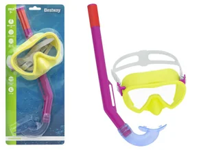 Maska z Rurką do Nurkowania Żółto- Różowa Bestway 24036 Bestway - Maski do nurkowania - miniaturka - grafika 1