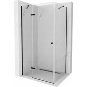 Kabiny prysznicowe - Mexen Roma kabina prysznicowa uchylna 70x100 cm, transparent, czarna - miniaturka - grafika 1