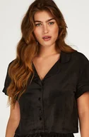 Biustonosze - Hunkemöller Bluza z weluru Czarny - miniaturka - grafika 1