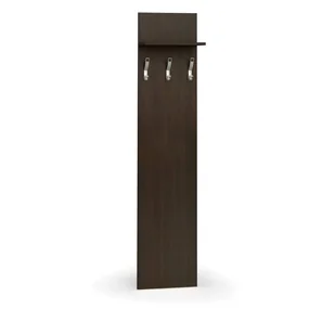 Garderoba z wieszakami PRIMO WOOD, 3 haczyki, półka, wenge - Meble do przedpokoju - miniaturka - grafika 1