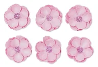 Dekoratorstwo - ARGO Kwiaty samoprzylepne papierowe CLEMATIS 6szt. różowe - miniaturka - grafika 1