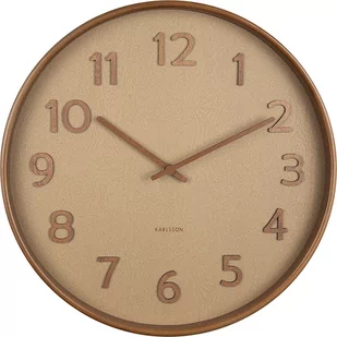 Zegar ścienny Pure 40 cm piaskowy z drewnianą ramą - Zegary - miniaturka - grafika 1