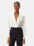 Body - Elisabetta Franchi Body CB-007-57E2-V490 Beżowy Regular Fit - miniaturka - grafika 1