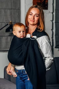 Chusta kółkowa LennyLamb - Jodełka Czarny Heban - 1.8 m. - Chusty do noszenia dzieci - miniaturka - grafika 1