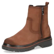 Kozaki damskie - Caprice Damskie 9-25401-45 modne kozaki, Cognac NUBUC, 42 EU, Nubuk koniakowy, 42 EU - miniaturka - grafika 1