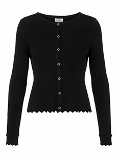 Object Damski kardigan OBJHARRIET L/S Knit NOOS z dzianiny, czarny, L - Swetry damskie - miniaturka - grafika 1