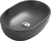 Umywalki - Umywalka Mexen Mexen Viki umywalka nablatowa 48 x 35 cm szara ciemna mat - 21054871 - miniaturka - grafika 1