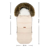 Śpiworki dla dzieci - ŚPIWOREK DO WÓZKA DZIECIĘCEGO/FOTELIK/SANKI, WODOSZCZELNY 115/85 CM BEŻOWY - miniaturka - grafika 1