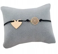 Bransoletki - Bransoletka sznurkowa AŻUR SERCE GRAWER SR925 - miniaturka - grafika 1