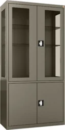 MDBW/2s.7032 szafa lekarska 2-skrzydłowa 2-komorowa szara - Meble i wyposażenie gabinetów medycznych - miniaturka - grafika 1