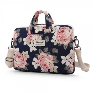 CANVASLIFE Torba na laptopa CANVASLIFE Briefcase 13-14 cali Navy Rose - Torby na laptopy - miniaturka - grafika 3