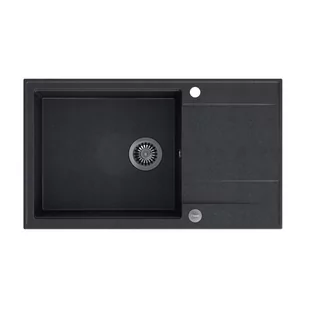 QUADRON Zlew EVAN 136 XL black diamond + syfon INOX - Zlewozmywaki - miniaturka - grafika 1