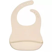 Śliniaki i fartuszki - Myroys, Silikonowy Śliniaczek Z Kieszonką, Beżowy - miniaturka - grafika 1