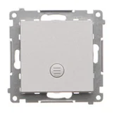 Wyłączniki światła i elektryczne - Wyłącznik pojedynczy z podświetleniem LED Simon 55 - aluminium mat - miniaturka - grafika 1
