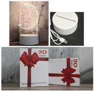 Gadżety USB - Lampka LED 3D Miś na księżycu na prezent - miniaturka - grafika 1