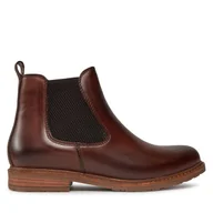 Botki damskie - Sztyblety Tamaris 1-25056-41 Brązowy - miniaturka - grafika 1