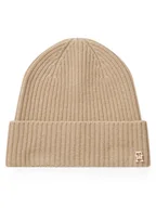 Czapki damskie - Tommy Hilfiger Czapka Th Cashmere AW0AW17772 Beżowy - miniaturka - grafika 1