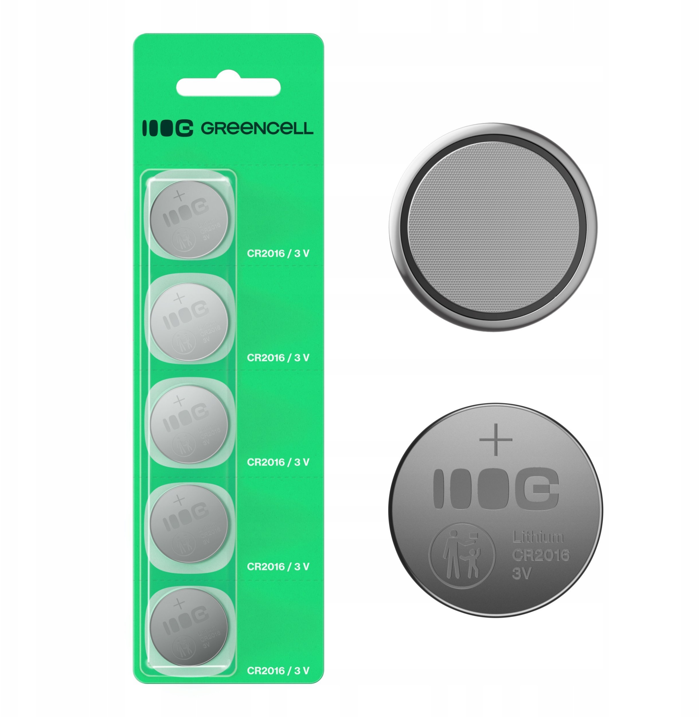 Green Cell Baterijas Green Cell Blister 5x Lithium Battery CR2016 5904326376755 X5CR2016 5904326376755