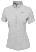 Koszulki jeździeckie - Pikeur Koszulka polo damska QUIRINE light grey melange - miniaturka - grafika 1