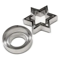 Formy do ciast - Wykrawacze cukiernicze MISTY do ciastek, pierników, gwiazda, kółko, 6 sztuk kod: O-10-186-025 - miniaturka - grafika 1