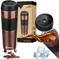 Kubki termiczne - Kubek termiczny termos szczelny podróżny bidon na kawę herbatę 12-24h 450ml - miniaturka - grafika 1
