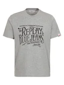 Koszulki męskie - Replay Koszulka w kolorze szarym - miniaturka - grafika 1