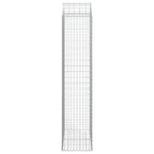 VIDAXL Łukowaty kosz gabionowy 100x50x220/240 cm, galwanizowane żelazo - Ogrodzenia - miniaturka - grafika 5