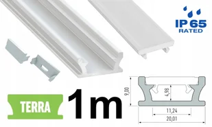 Profil Do Taśm Led Hermetyczny IP65 z Kloszem 1m - Akcesoria do oświetlenia - miniaturka - grafika 1
