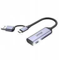 Złącza, przejściówki, adaptery - Adapter AV Unitek Rejestrator Video Grabber HDMI Unitek USB-C/A - miniaturka - grafika 1