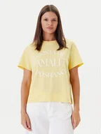 Koszulki i topy damskie - Vero Moda T-Shirt Sonna 10327143 Żółty Regular Fit - miniaturka - grafika 1