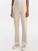 Spodnie damskie - Guess Spodnie materiałowe W6RB11 KCMU2 Beżowy Straight Leg - miniaturka - grafika 1