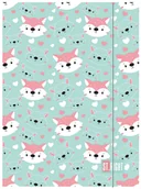 Teczki i skoroszyty - Teczka z gumką A4 300 g/m2 LOVELY FOXY  ST.RIGHT - miniaturka - grafika 1