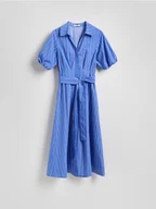 Sukienki - Reserved - Sukienka maxi z wiązaniem - niebieski - miniaturka - grafika 1