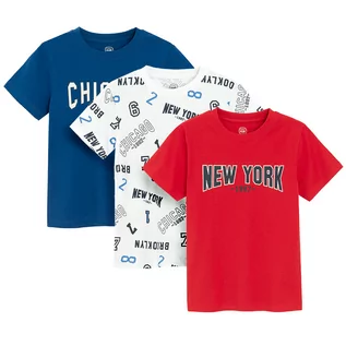 Koszulki dla chłopców - Cool Club, T-shirt chłopięcy, mix, zestaw, 3 szt. - grafika 1