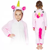 Stroje karnawałowe - Onesie Kigu Piżama Dla Dzieci Różowy Jednorożec S - miniaturka - grafika 1