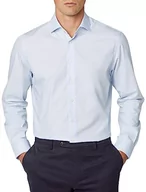 Ozdoby do włosów - Hackett London Męska koszulka POPLIN z mikropaskami, niebieska (niebiesko-biała), XS, niebieski (niebieski/biały), XS - miniaturka - grafika 1