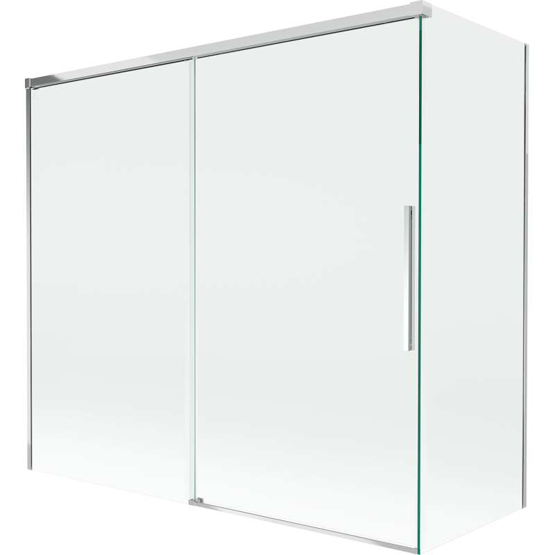 Mexen Rox parawan nawannowy 2-skrzydłowy rozsuwany 170 + 70 x 150 cm, transparent, chrom - 8C9-170-070-01-00