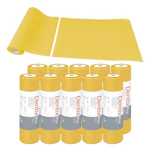 Serweta dentystyczna na rolce 33cm x 48cm żółta podfoliowana 54g DentixPro 400szt - Sprzęt i akcesoria stomatologiczne - miniaturka - grafika 1