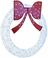 Ozdoby bożonarodzeniowe - vidaXL Wianek Ze LED Lights Zimna biel 120 cm Akryl - miniaturka - grafika 1