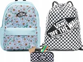 Plecaki worki - VANS ZESTAW 3W1 PLECAK + WOREK + PIÓRNIK SZKOLNY OLD SKOOL FLORAL KWIATY - miniaturka - grafika 1