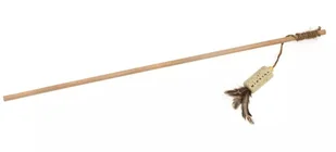 ECOMFY Zabawka wędka Gaia z korkiem i piórkiem 50 cm - Zabawki dla kotów - miniaturka - grafika 1