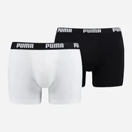 Majtki męskie - Komplet męskich majtek 2 sztuki Puma Basic Boxer 2P 90682307 S Czarny/Biały (8718824609676) - miniaturka - grafika 1