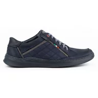 Półbuty męskie - Buty męskie skórzane casual 297GT granatowe - Buty Olivier - miniaturka - grafika 1
