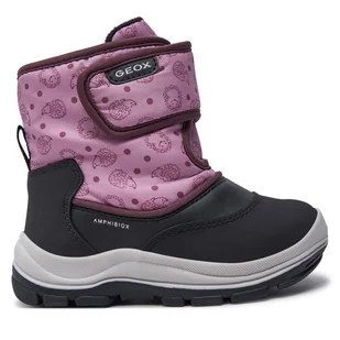 Śniegowce Geox B Flanfil Girl B Abx B263WG 0BCMN C0724 M Czarny - Buty dla dziewczynek - miniaturka - grafika 1