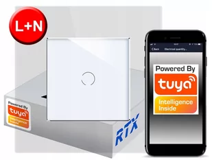 Włącznik Dotykowy 1 Obw. Zigbee Tuya Rtx Sh# L+N - Klawisze i ramki Włącznik Dotykowy 1 Obw. Zigbee Tuya Rtx Sh# L+N - Klawisze i ramki - miniaturka - grafika 1