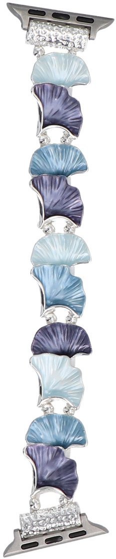 GlacierX bransoleta do smartwatcha Gleam Ginkgo Stretch Bracelet Ice Blue do Apple Watch 38/40/41mm Srebrno-Niebieska