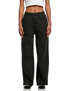 Urban Classics Damskie spodnie treningowe Straight Pin Tuck Sweat Pants, czarny, M - Spodnie damskie - miniaturka - grafika 1