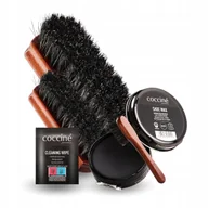 Środki do obuwia i ubrań - Zestaw do Butów Pasta Czarna Szczotki Komplet do Czyszczenia Polerowania - miniaturka - grafika 1